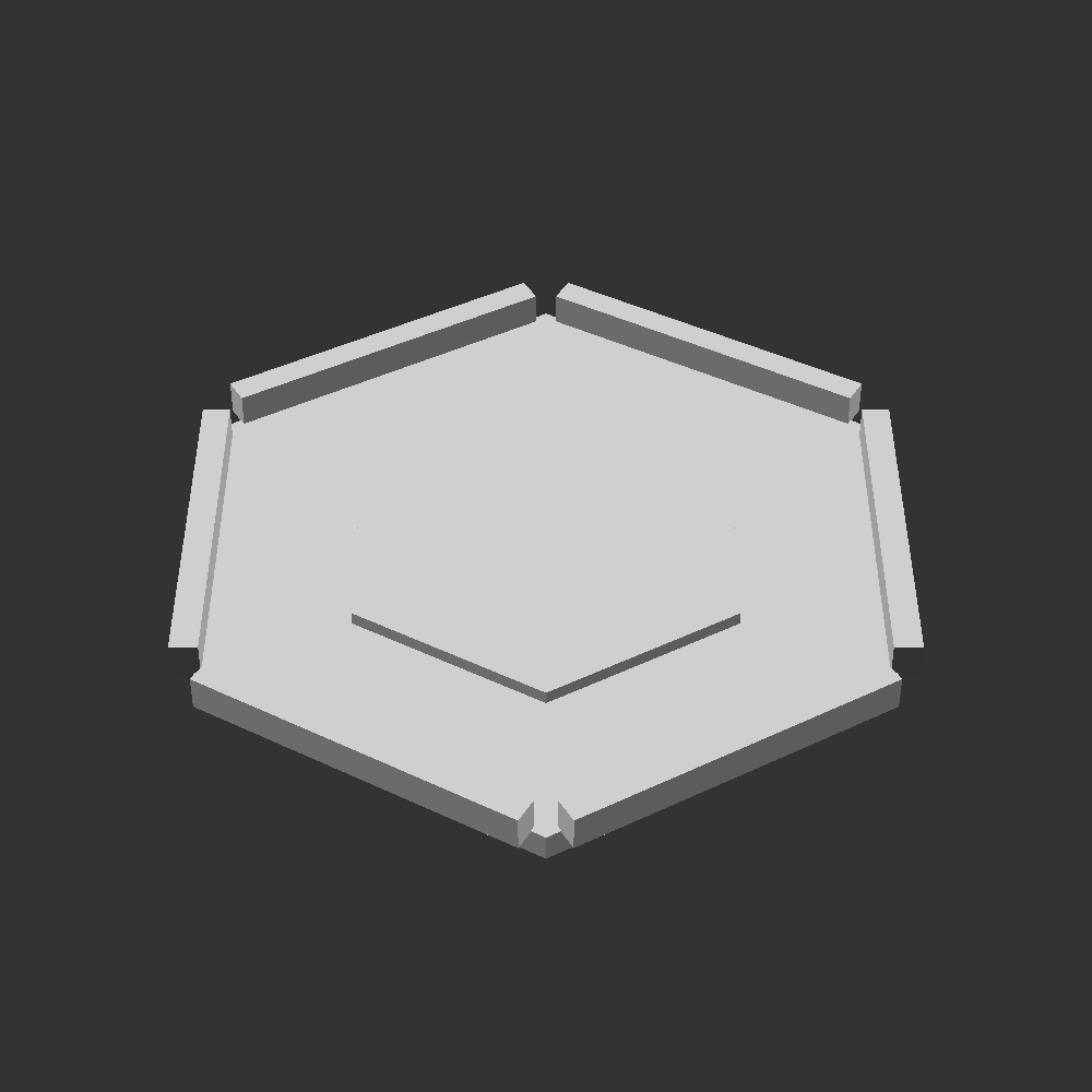 Posavasos Hexagonal Moderno con Borde Drenante - Archivo STL Gratis